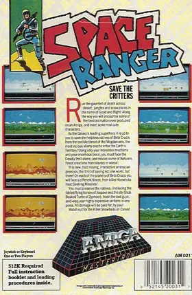 Space Ranger box cover back